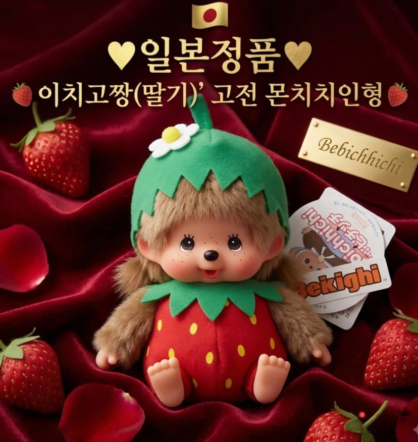 이치고짱(딸기)고전몬치치인형